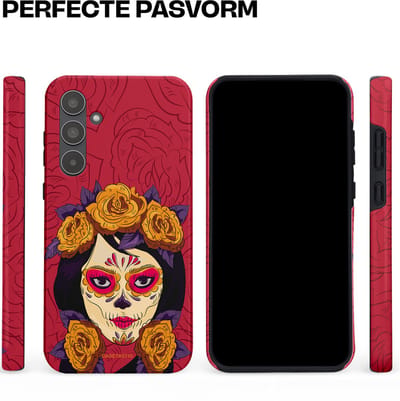 Casetastic Hoesje Geschikt voor Samsung A55 - Stijlvolle Beschermende Duo-layer Case - Middernachtmasker