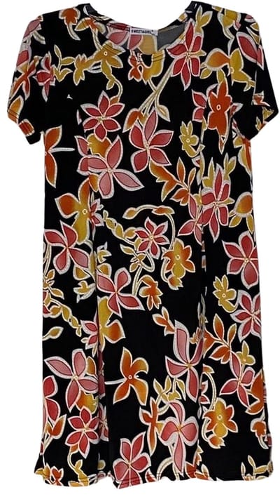 Elegante Zomerjurk / Jurk / Dress | Zwart-Rood - L