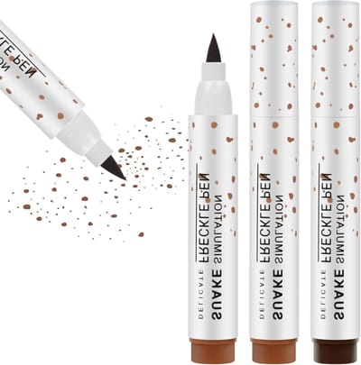 Natuurlijke Freckles Pen Set, 2 Stuks Waterdichte Freckles Stiften voor een Frisse Make-up, Duurzaam en Zacht Tip voor een Natuurlijke Look in Donkerbruin en Lichtbruin