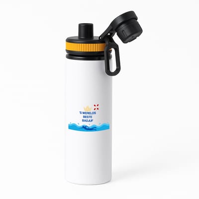 Hacebo® - Badjuf cadeau - waterfles met draaidop oranje - Badjuf - Badjuffen en badmeesters - Cadeau badjuf - zwemmen - zwemdiploma - cadeau - kado - gift - geschenk - moederdag - lifeguard - water fles - 850ML
