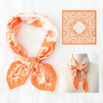 Dames Sjaal - Sjaals - Stola - Vierkante doek - Elegant Stijlvol Dames haar sjaal - Satijn zijde - Hals sjaaltje - Sjaaltje Satijn - Neksjaaltje - Omslagdoek Modesjaals - Neksjaal - Dames Halsdoek -Dame -02，70*70CM