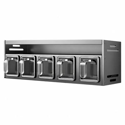 Kruidenrek Wandmontage – Multifunctioneel 2-Laags Kruidenrek met Opbergdozen – Zonder Boren – Keuken Organizer