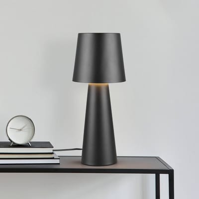 TRIO NUBIAN - Tafellamp - Zwart mat - excl. 1x E27 7 W - Snoerschakelaar