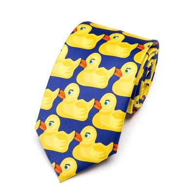 Happy Ties! Leuke Stropdas Met Patroon - 142X8cm - Polyester - Eend