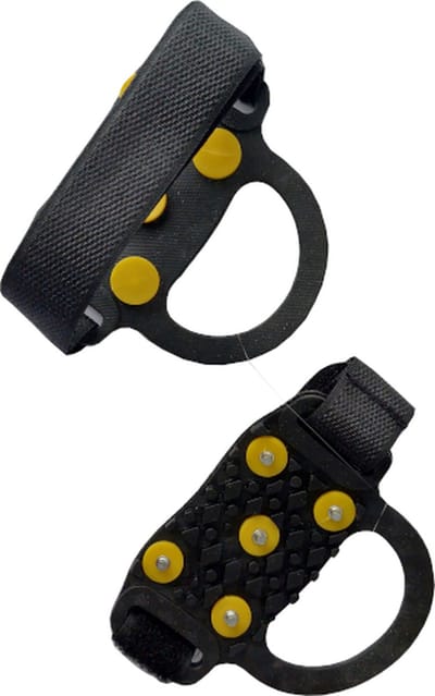 Winter-grip Antislip Zool - Voorvoet - Grip Studs - Sneeuw en ijs - Zwart/Geel - One Size
