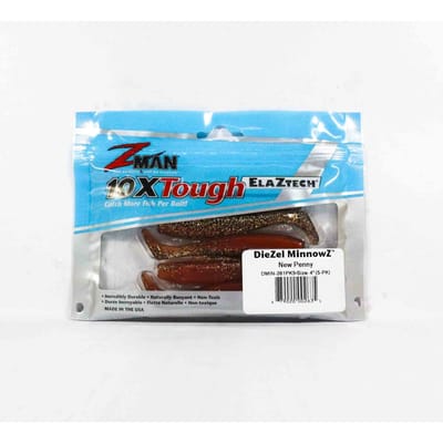 Zman zacht kunstaas Diezel MinnowZ 4 Inch 5/Pack New Penny (2635)