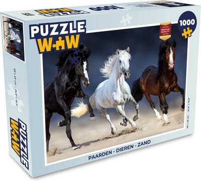 Puzzel Paarden - Dieren - Zand - Legpuzzel - Puzzel 1000 stukjes volwassenen