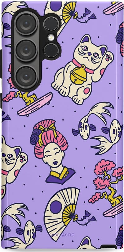 Casetastic Hoesje Geschikt voor Samsung S23 Ultra - Stijlvolle Beschermende Duo-layer Case - Bonsai