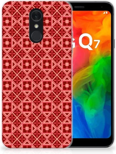 LG Q7 TPU bumper Batik Rood