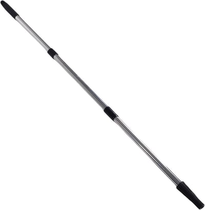 Verlengstok Roestvrijstaal - Rolstok Verlengstuk - Schilderen en Reinigen - Verbeterde Antislip Grip - 40 cm per buis - Zilver