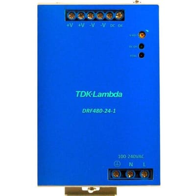 TDK-Lambda DRF480-24-1/HL DIN-rail netvoeding 24 V/DC 480 W Aantal uitgangen:1 x Inhoud 1 stuk(s)