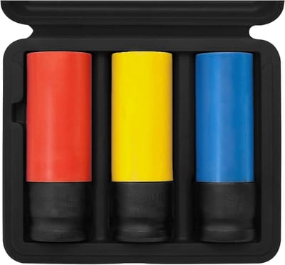 SW-Stahl 07870L slagmoersleutelmoerenset I 3 stuks I 1/2 inch I 17, 19, 21 mm
