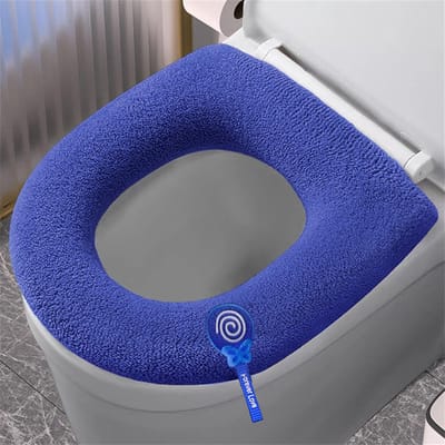 Toiletzitting Covers - Zachte Toiletkussens - Warmte en Comfort - Wasbaar Herbruikbaar - Universeel Formaat - Blauw