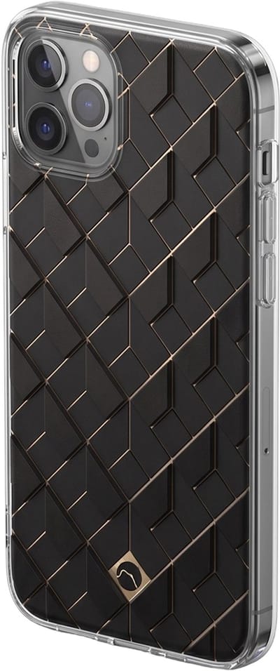 Artefakt Paris, Hoesje geschikt voor iPhone 12 Pro Max - Saint Germain met 3D Patronen, Zwart
