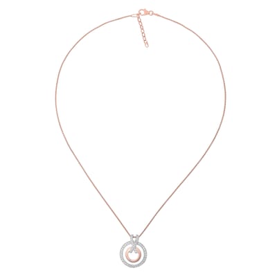 Orphelia 'Azalea' Dames 925 Sterling Zilveren Ketting met Hanger - Zilver/Rosé ZH-7095/1