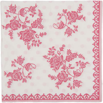 Clayre & Eef Servetten Papier Set van 20 33x33 cm Wit Papier