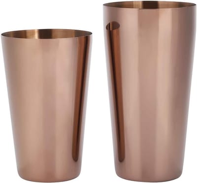 Cocktailshaker Set - Barbenodigdheden - Dranken Maken - Spiegel Gepolijst - 347g - Roségoud