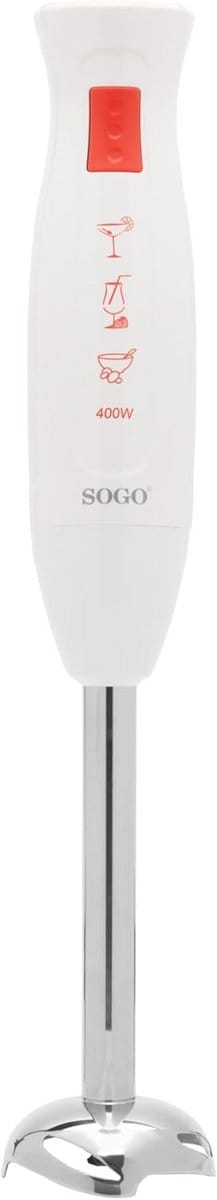 Krachtige Elektrische Handmixer 400W Wit/Rood - Keukenmixer voor Beslag en Beslag