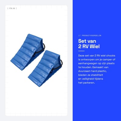 Dailygoods - Set van 2 RV Wiel Chocks voor Camper en Aanhangwagen