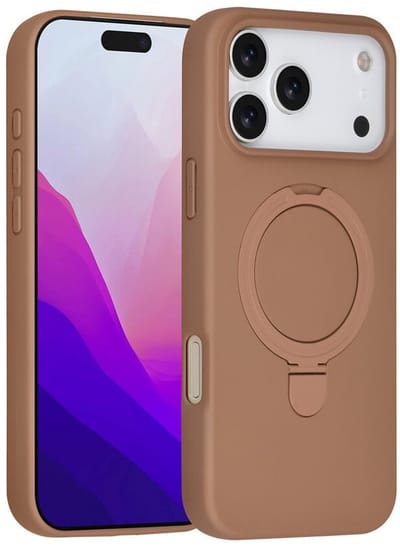 TUNIQ Back cover voor iPhone 17 Pro Max - Desert Bruin - Magsafe met Ring Stand - Valbescherming