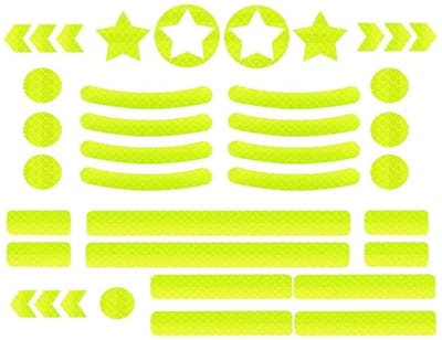 Dailygoody - Reflecterende Fietsstickers - Groene Veiligheidsreflectoren - Fietsen - Set van 42 Stuks - Veiligheid - Geschikt voor Fiets - Kleur Groen