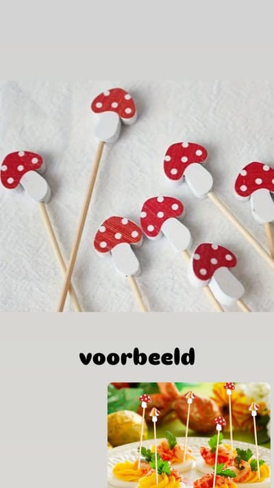 Akyol - Paddestoel prikkers - Decoratie - Herfst versiering - Herfstversiering - oase versiering - herfst - herfst decoratie - paddestoel steker - bloemen krans - knutselen - versiering voor een oase -herfst