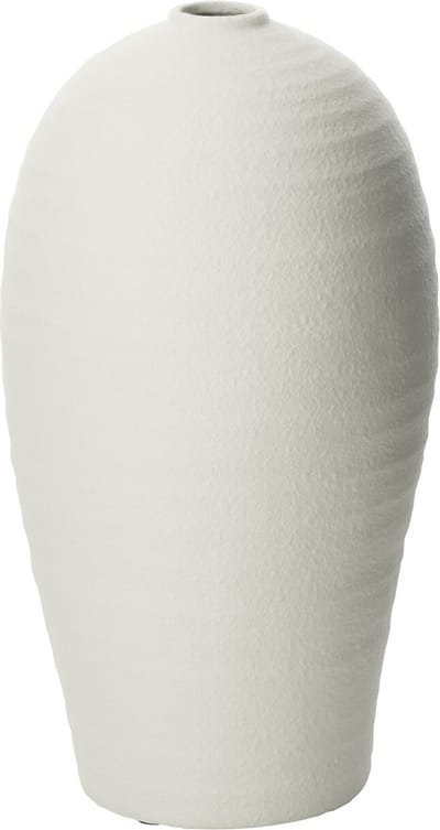 J-Line vaas Creta - keramiek - wit - small - 36.5 cm hoog