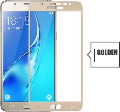 5D Full Cover 9H Full Glue Glass Screen Protector for Galaxy J5 2017 _ Gold