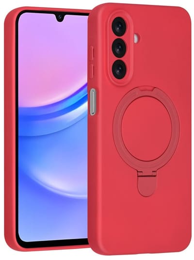 TUNIQ Back cover - Galaxy A17 - Cherry Rood - Magsafe met Ringstand - Bescherming & Gebruiksgemak
