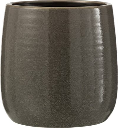 J-Line bloempot Effen - keramiek - grijs - large - Ø 16.5 cm