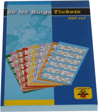 Bingo Tickets - Scheurblok Cijfers - Spelplezier Thuis - 600 Tickets - 1-90 - Zwart