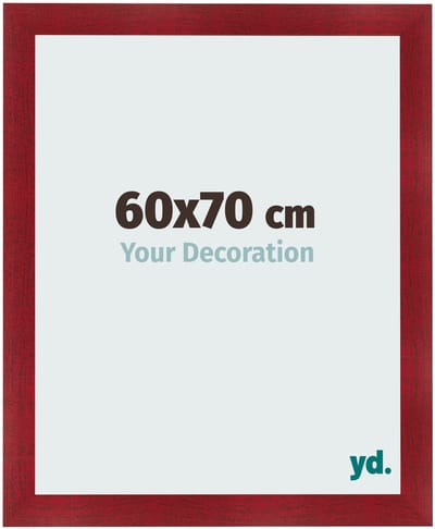 Your Decoration - Fotolijst 60x70 cm - MDF - Wijnrood Geveegd - Pisa