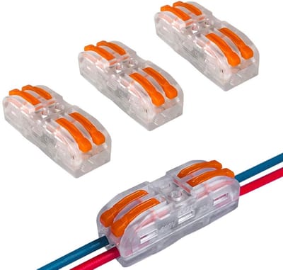 Dailygoody - SPL-2 kabelverbinderset - 2-in-2-out-stekker - Compact en transparant - Dubbelzijdige snelkoppeling - Geschikt voor diverse toepassingen