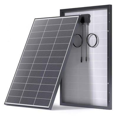 Zonnepaneel 100W - Fotovoltaïsche Cel - Off-Grid Stroom - Hoge Efficiëntie - 85x58x3 cm - Zwart