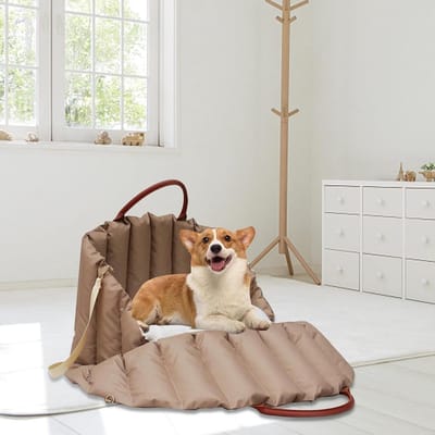 Autostoelverhoging honden antislip veiligheidsgordel draagbaar reisbed - Puppy's katten kleine honden 55 x 42 x 42 cm hondenmand auto