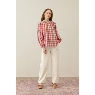 Louise Misha Pants Arlovie Cream Maat: 44 | Straight Broeken Outlet | Dames | Wit