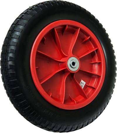 Lekbestendig wiel 330 x 85 mm - Boring 10 mm - Steekwagen en Bolderkar Toepassing