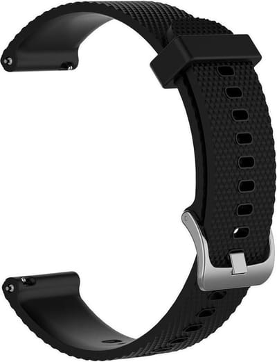 KELERINO. Siliconen bandje geschikt voor Garmin Vivoactive 3 - Zwart - Small