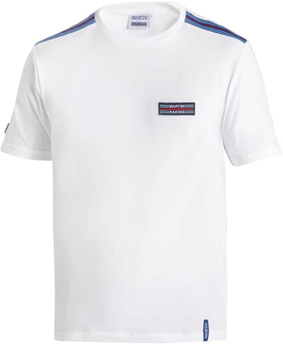 Sparco Martini Racing Martini Racing Top Stripes T-Shirt - Marineblauw — Wit
