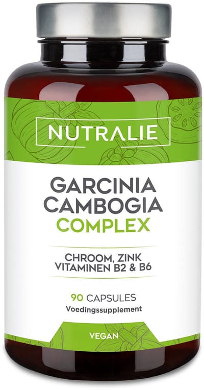 Nutralie Garcinia Cambogia Complex - 90 Capsules - Gewichtsverlies Ondersteuning Supplementen - Mannen en Vrouwen - met 60% HCA, Vitamine B2, B6, Zink & Chroom