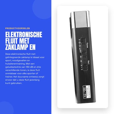 Dailygoods - Elektronische Fluit met Zaklamp en 3 Tonen, Oplaadbaar