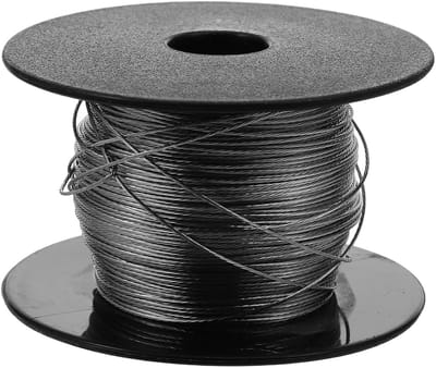 Roestvrijstalen Staalkabel - Metalen Draad - Buiten Waslijnen - 1x7 Streng Constructie - 100 Meter Lengte - Zilverkleurig