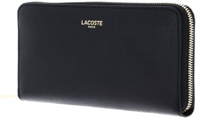 LACOSTE Leren portemonnee Zip Wallet Noir zwart