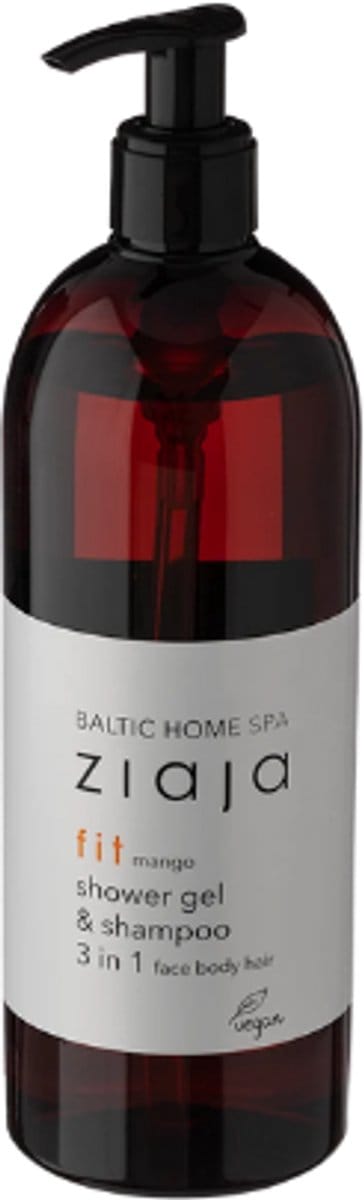 Ziaja 3-in-1 Douchegel & Shampoo | 1x 500 ml - Baltic Home Spa - Fit Mango | Voor Haar, Gezicht en Lichaam