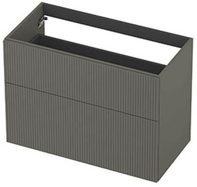 INK - Onderkast 2L A-sym Gelakt Gefr. Front - 900x450x650 Mm - Mat Beton Groen
