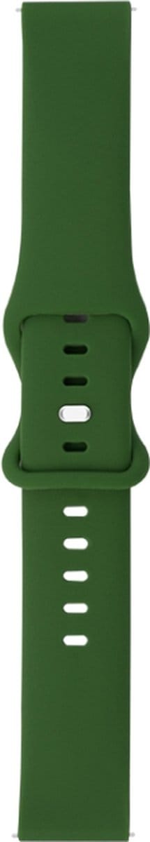 Siliconen bandje - geschikt voor Huawei Watch GT Runner 2 / GT 2(e) 46 mm / GT 3 / 4 / 5 (Pro) 46 mm / Watch 3 (Pro) / Watch 4 (Pro) / GT 6 (PRO) 46mm - donkergroen