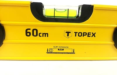 Waterpas Aluminium - Meetinstrument - Precisie Meten - Verstelbare Flesjes - 100 cm - Geel