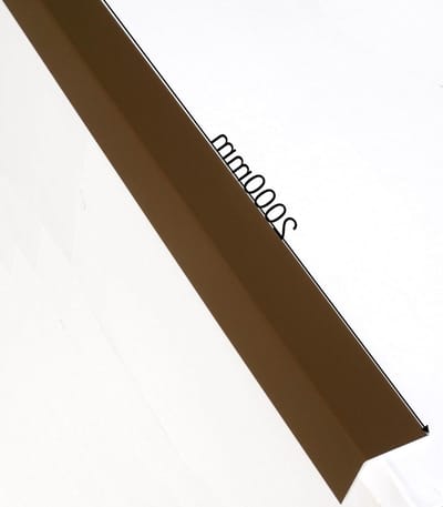 Aluminium hoekprofiel - Profiel plaat - Gevel dak afdekken - 90 graden hoek - 2000 mm lengte - Sepiabruin RAL 8014