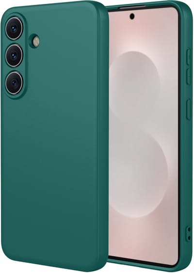 MobyDefend Hoesje - Geschikt voor Samsung Galaxy S26 - Matte Siliconen Backcover - Groen
