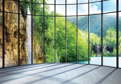 Fotobehang View Tropical Landscape | XXXL - 416cm x 254cm | 130g/m2 Vlies